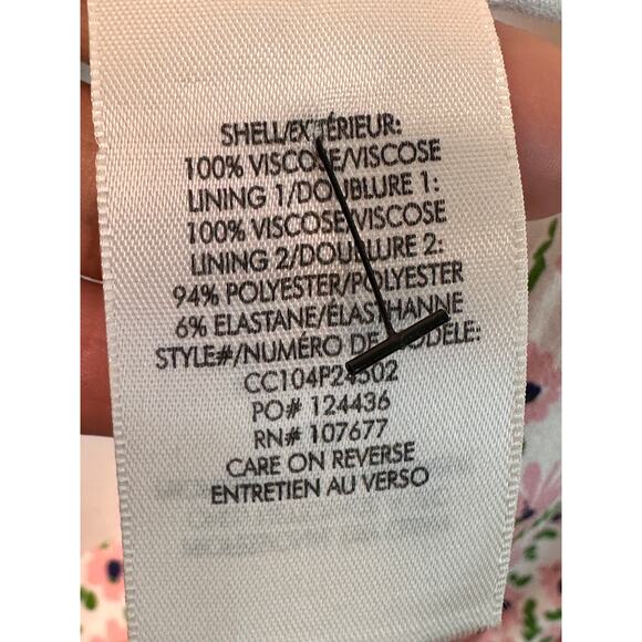 1 Alice Olivia Keela Floral Print Smocked Button-Front Dress Sz4 - Picture 5 of 6